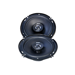 Fredo 6 Inch Two-Way Car Speaker SET (Black/Metallic)