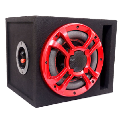 8-inch Front Slotted Loaded Subwoofer Enclosure with 600W Peak Power